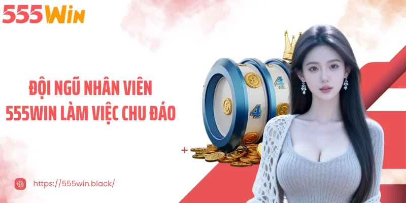 Đội ngũ nhân viên 555WIN làm việc chu đáo